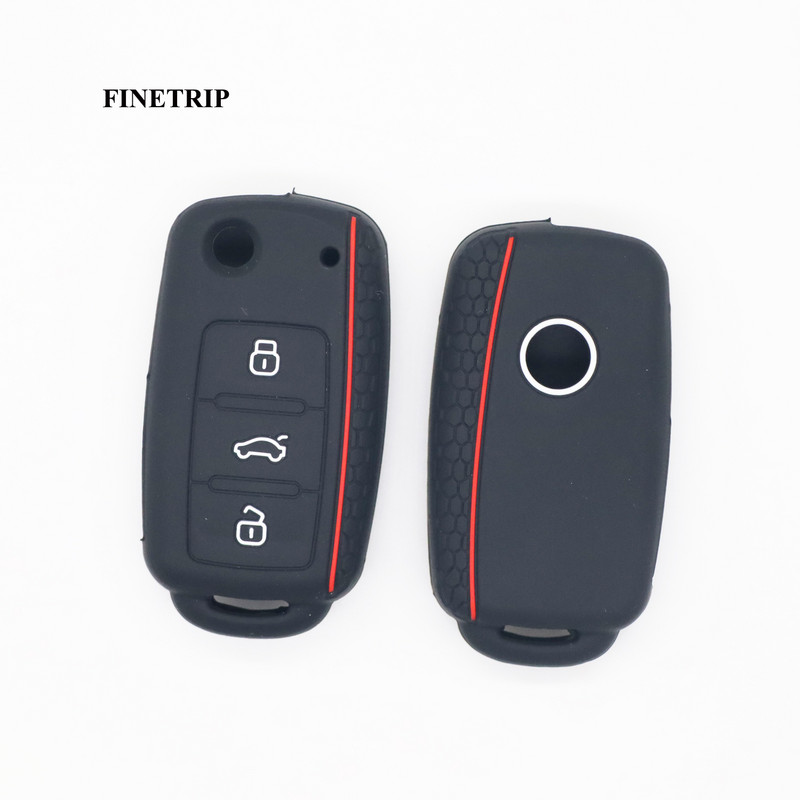 Μην αγγίζετε το κλειδί μου Κάλυμμα τηλεχειριστηρίου χωρίς κλειδί σιλικόνης για VW Caddy Golf Jetta Polo Passat Scirocco Tiguan για κάθισμα Skoda Octavia