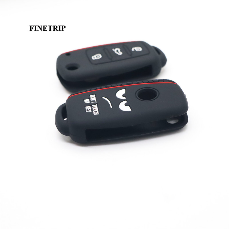 Μην αγγίζετε το κλειδί μου Κάλυμμα τηλεχειριστηρίου χωρίς κλειδί σιλικόνης για VW Caddy Golf Jetta Polo Passat Scirocco Tiguan για κάθισμα Skoda Octavia