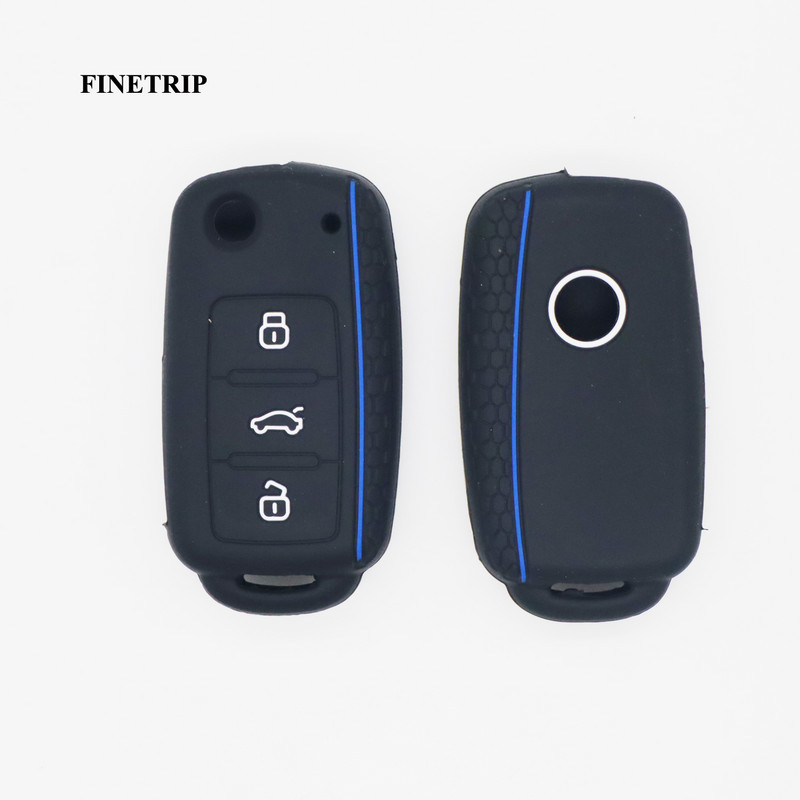 Μην αγγίζετε το κλειδί μου Κάλυμμα τηλεχειριστηρίου χωρίς κλειδί σιλικόνης για VW Caddy Golf Jetta Polo Passat Scirocco Tiguan για κάθισμα Skoda Octavia