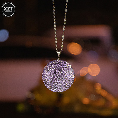 Autó kristálygömb medál autó visszapillantó tükör medál Bling Bling strassz golyó autó belső dekoráció autó kiegészítők