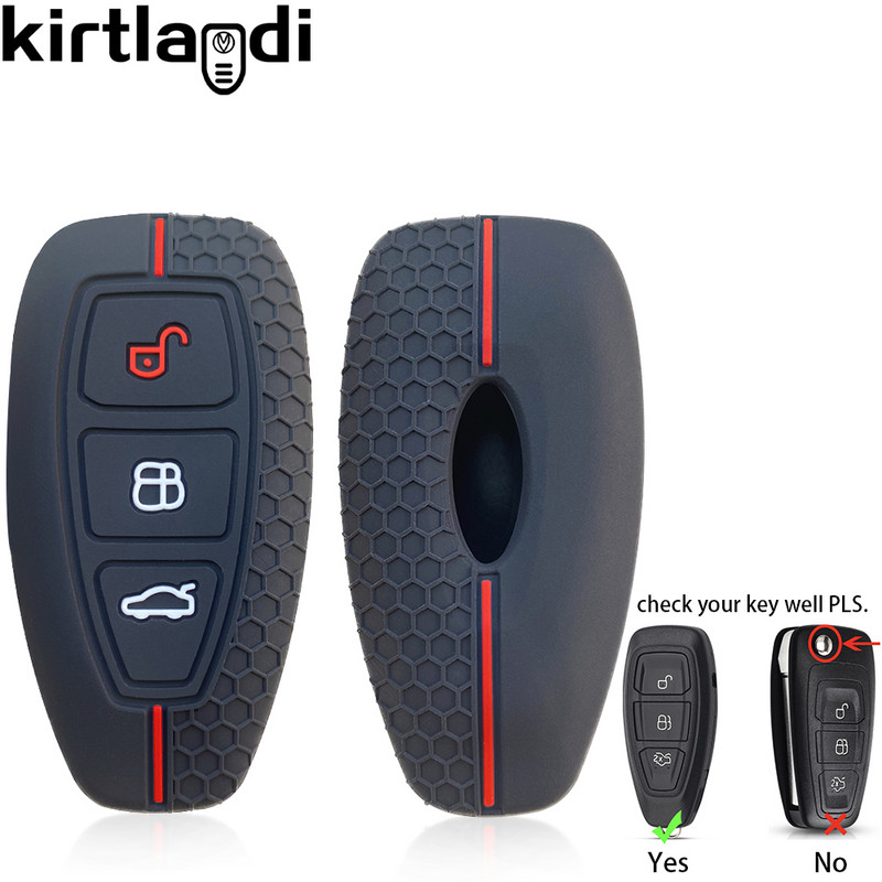 Carcasa din silicon pentru chei de mașină pentru Ford Kuga Focus Mk3 Mk4 Mondeo Fiesta Titanium Ecosport Transit MK8 Husă Accesorii pentru telecomandă