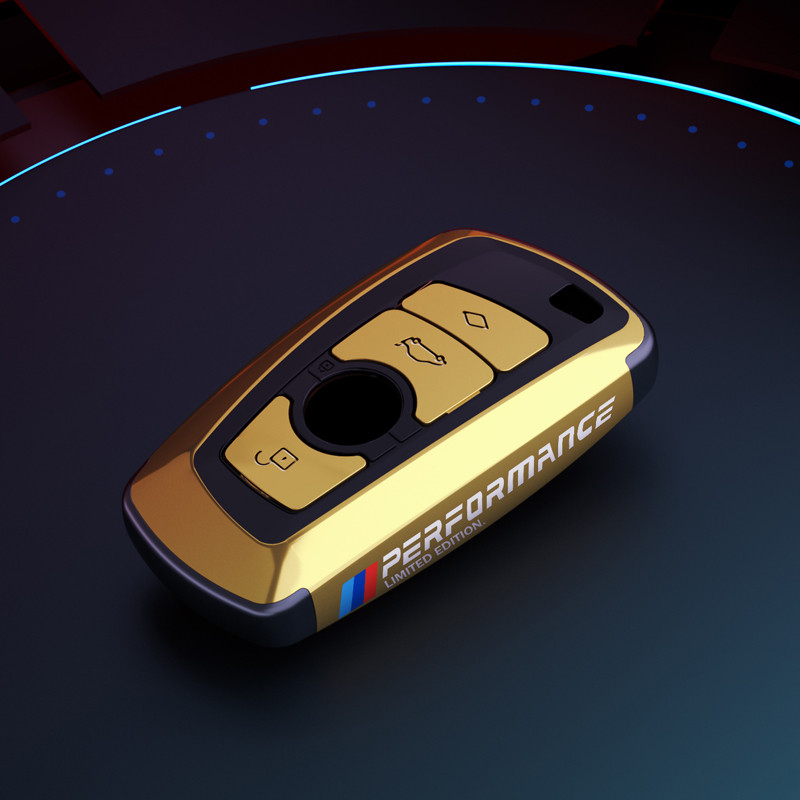 Nano galvanoplastie PC Car Smart Key Fob Husa Husa pentru BMW Seria 3 4 5 320i 530i 550i F20 F21 F30 F31 F25 F01 F02 breloc