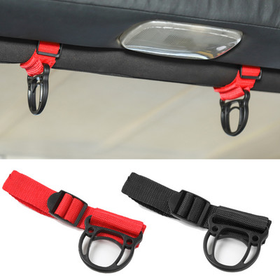 YCCPAUTO 2Pcs Car Clothes Hanger Coat & Hat Hook For Jeep Wrangler TJ JK JL 1997-2018 Auto Interior Accessories