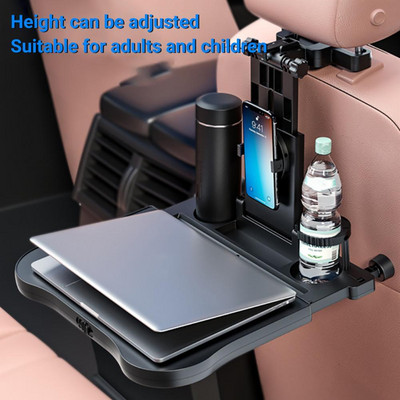 Dropshipping!!A08 Car Travel Table Board Multifunctional Height Adjustable Universal Headrest Mount Seat Back Tray for Computer
