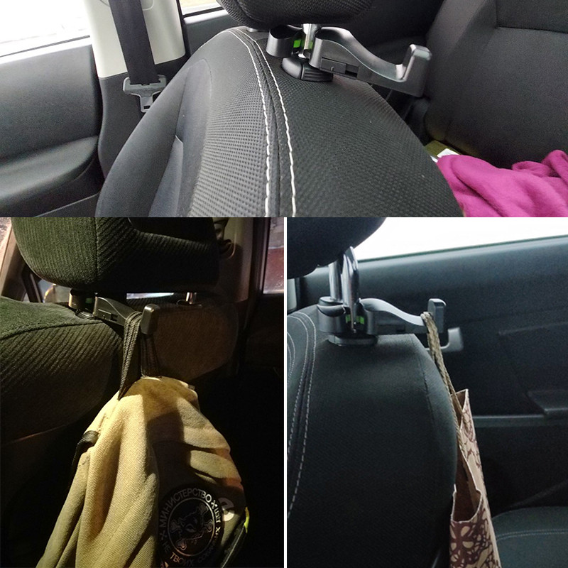 2 KOM Naslon za glavu automobila Kuka Naslon sjedala Vješalica za torbu Ručna torbica Torbica Kupovina Krpa Prijenosne višenamjenske kopče Auto pribor