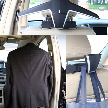 Κρεμάστρα ρούχων αυτοκινήτου Πολυλειτουργικός γάντζος καθισμάτων αυτοκινήτου Κρεμάστρα Προσκέφαλο Κρεμάστρα παλτών Υψηλής ποιότητας Κοστούμια ρούχων Holder Bear Load 20 kg