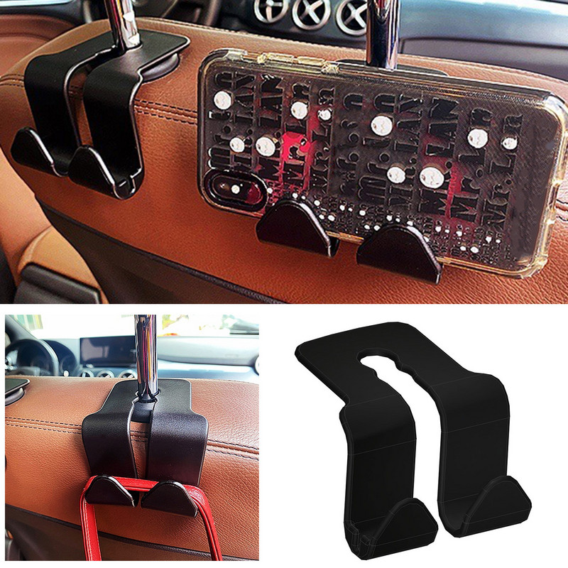 Universal γάντζος πλάτης καθισμάτων αυτοκινήτου Πολυλειτουργικό Προσκέφαλο καθισμάτων αυτοκινήτου Κρεμάστρα Γάντζος Θήκη τηλεφώνου Ατζέντα αυτοκινήτου για τσάντα τσάντα ύφασμα