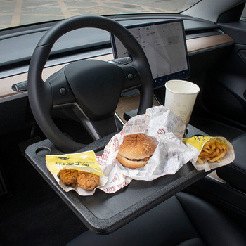 Автомобилна маса за пътуване Бюро за лаптоп за Tesla Model 3 XSY Мултифункционален волан Маса за хранене Държач за бележник Аксесоари