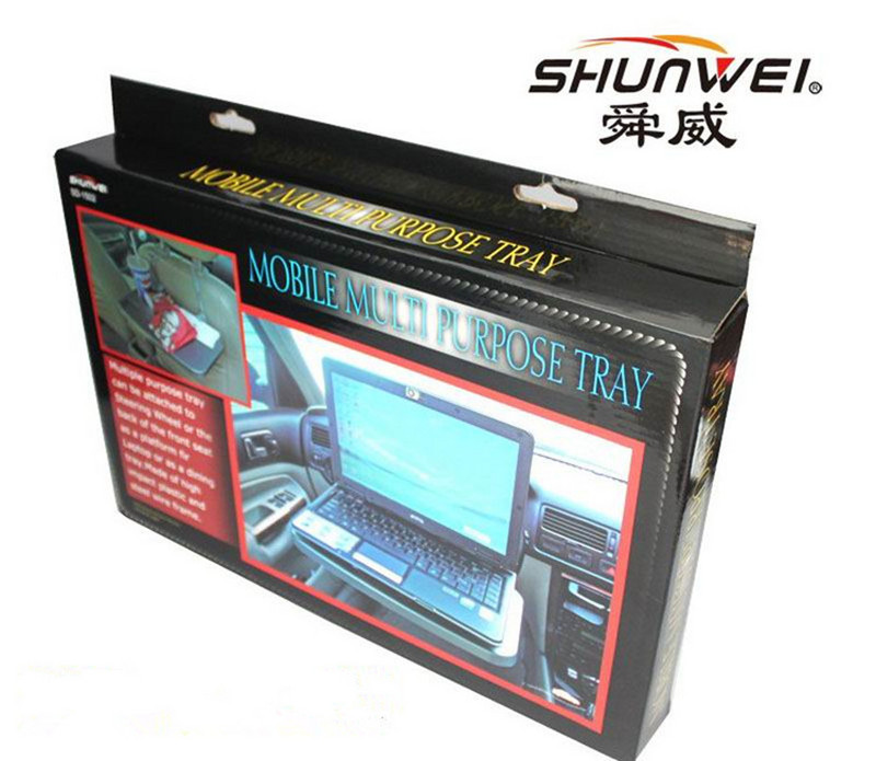 Must hõbedane kokkuklapitav autoistme seljatoe kandik söögi-, joogi- ja sülearvutilauale kaasaskantav rippuv auto roolilaud