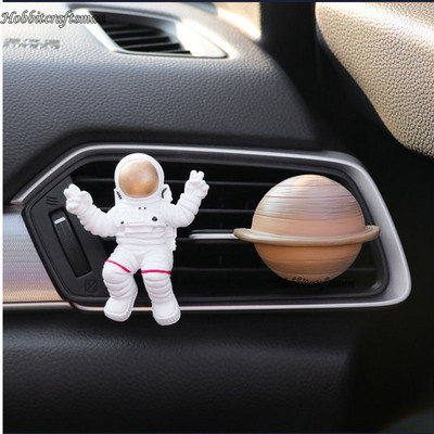Forma planetei cosmice Astronauți Odorizant pentru mașină Priză de aer condiționat pentru mașină Clip de parfum Parfum Ornamente de decorare auto
