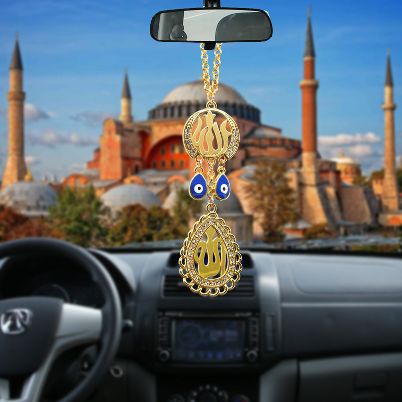 DIY Car Medál iszlám muszlim Allah Hamsa Hand Of Fatima pulyka gonosz szem