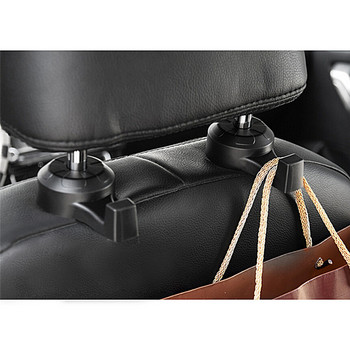2 ΤΕΜ Κρεμάστρα πλάτης καθίσματος με γάντζο προσκέφαλου αυτοκινήτου για τσάντα τσάντα Πορτοφόλι Παντοπωλείο Φορητά πολυλειτουργικά κλιπ Κλιπ αυτοκινήτου Styling