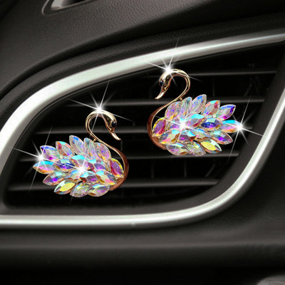 Automobilių oro gaiviklis Oro kondicionierius Oro išleidimo anga Swan Diamond Aromaterapija Automobilių kvepalų segtukas Mieli automobilio salono priedai