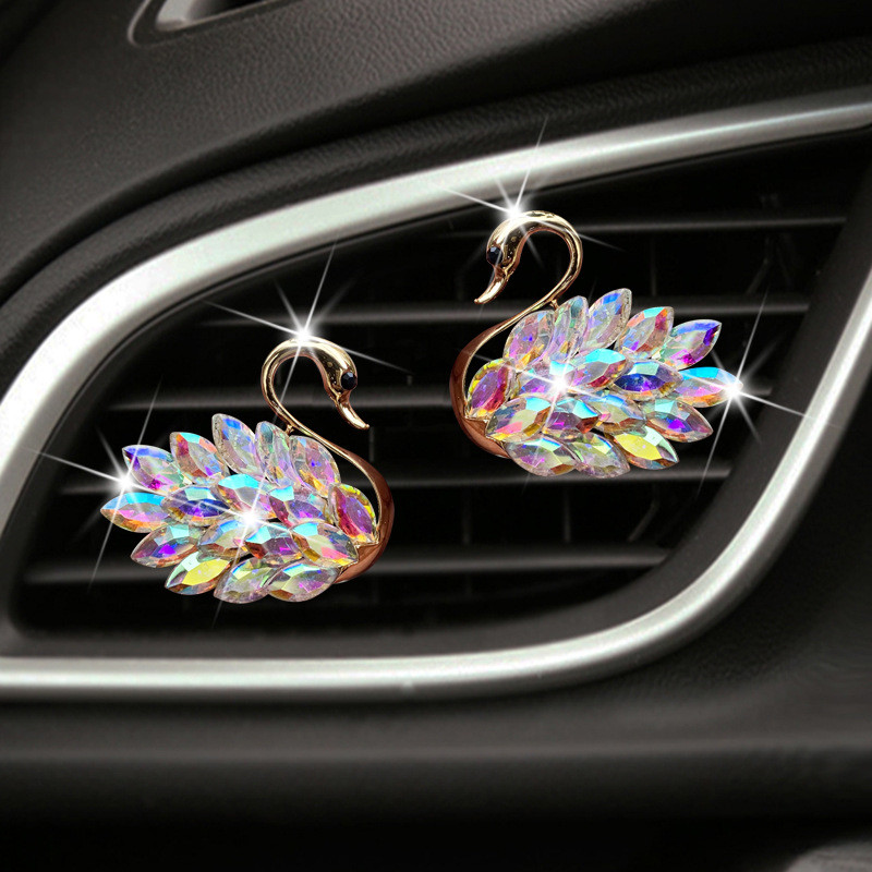 Automobilių oro gaiviklis Oro kondicionierius Oro išleidimo anga Swan Diamond Aromaterapija Automobilių kvepalų segtukas Mieli automobilio salono priedai