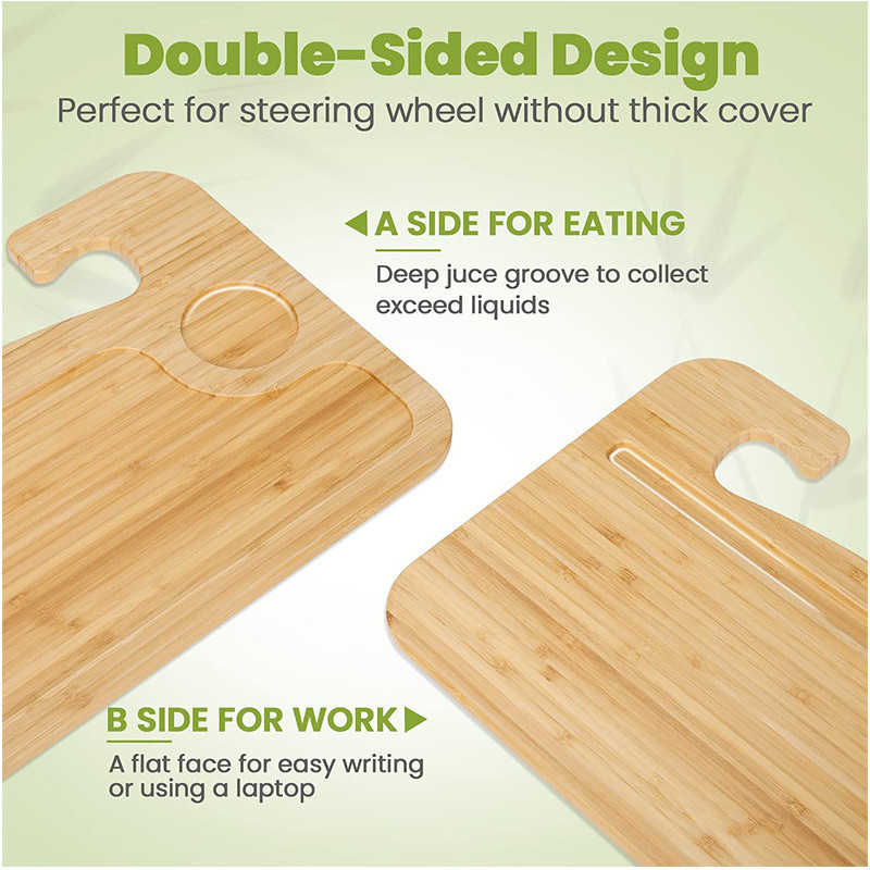 Automatski upravljač od bambusa Stol Držač stola za jelo Multifunkcionalna ladica za rad Blagovaonica Laptop IPad Notebook Dodaci za automobil