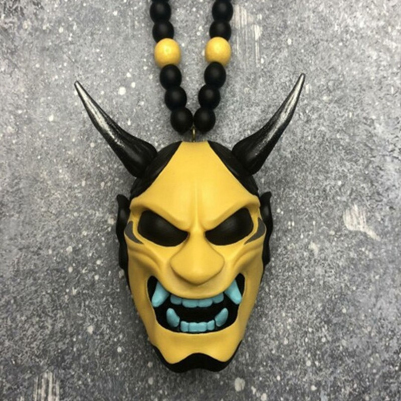 Casca Samurai Kabuto / Hannya Japonez Oni Mașină Oglindă Ornamente Oglindă Japoneză Samurai Assassin Demon Oni Masca Pandantiv mașină