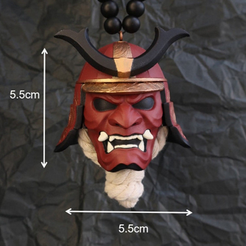 Casca Samurai Kabuto / Hannya Japonez Oni Mașină Oglindă Ornamente Oglindă Japoneză Samurai Assassin Demon Oni Masca Pandantiv mașină