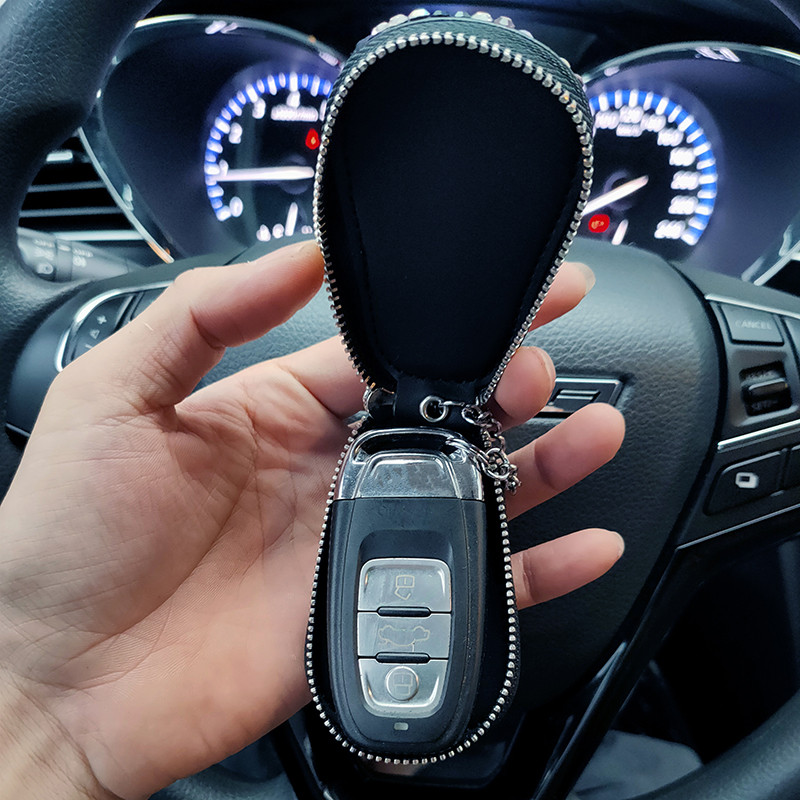 1 buc. Suport chei pentru mașină cu flori, cutie de depozitare, brelocuri cu diamante de cristal, capac pentru chei, geantă pentru chei de la distanță pentru accesorii de interior BMW Lada