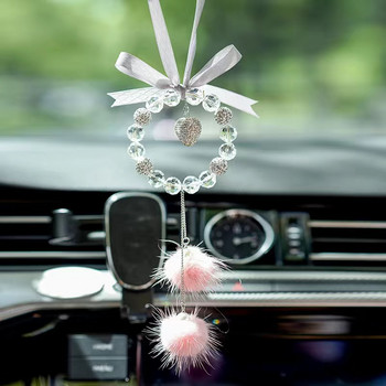 Κρεμαστό αυτοκίνητο Bling Star Moon Bear Love Style Decor Χαριτωμένο αυτόματο καθρέφτη οπισθοπορείας κρεμαστά στολίδια Γυαλιστερά αξεσουάρ αυτοκινήτου για κορίτσια