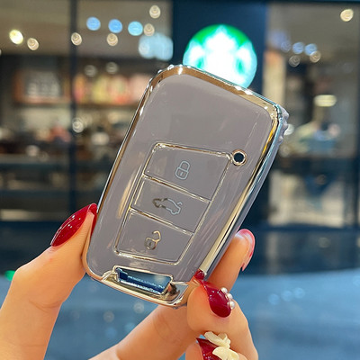 TPU automobilio raktų dėklo dangtelis, skirtas VW Volkswagen Golf 8 MK8 ID.3 ID.4 Cupra Skoda Octavia A8 SEAT Leon MK4 2020 2021 Formentor Tarraco