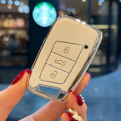 TPU automobilio raktų dėklo dangtelis, skirtas VW Volkswagen Golf 8 MK8 ID.3 ID.4 Cupra Skoda Octavia A8 SEAT Leon MK4 2020 2021 Formentor Tarraco