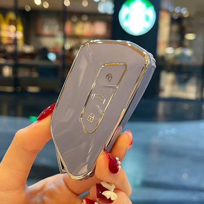 TPU automobilio raktų dėklo dangtelis, skirtas VW Volkswagen Golf 8 MK8 ID.3 ID.4 Cupra Skoda Octavia A8 SEAT Leon MK4 2020 2021 Formentor Tarraco