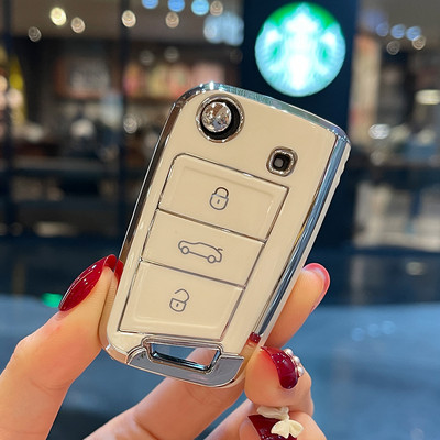 TPU automobilio raktų dėklo dangtelis, skirtas VW Volkswagen Golf 8 MK8 ID.3 ID.4 Cupra Skoda Octavia A8 SEAT Leon MK4 2020 2021 Formentor Tarraco