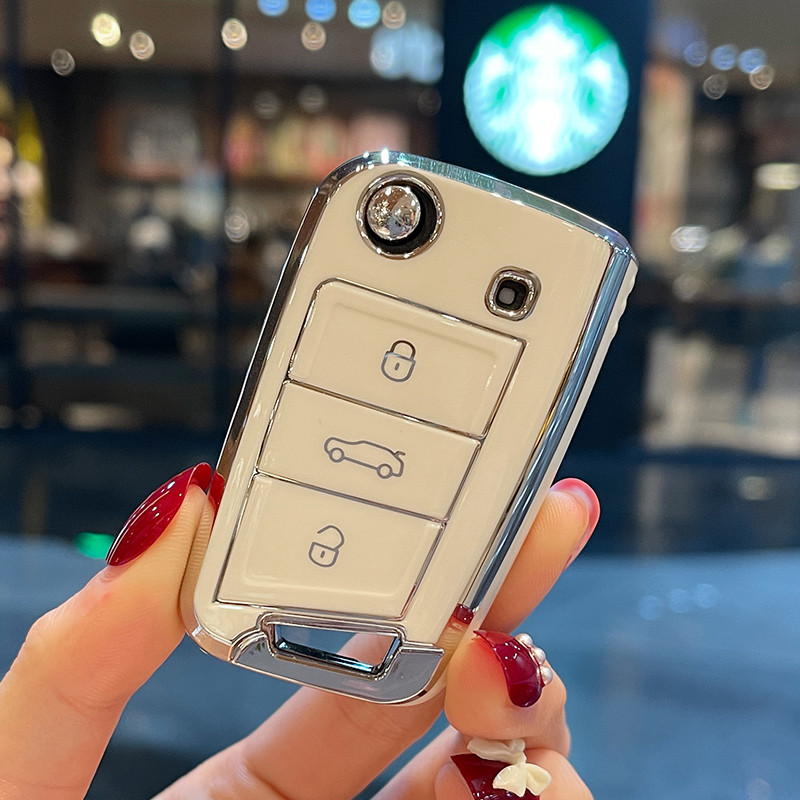 TPU automobilio raktų dėklo dangtelis, skirtas VW Volkswagen Golf 8 MK8 ID.3 ID.4 Cupra Skoda Octavia A8 SEAT Leon MK4 2020 2021 Formentor Tarraco