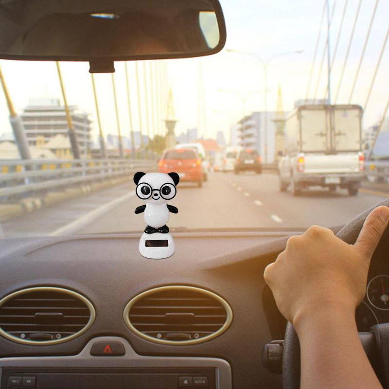 Napenergia táncoló állat Panda medve tigris figurák játék fejrázó táncos autó műszerfali díszek autós asztalhoz