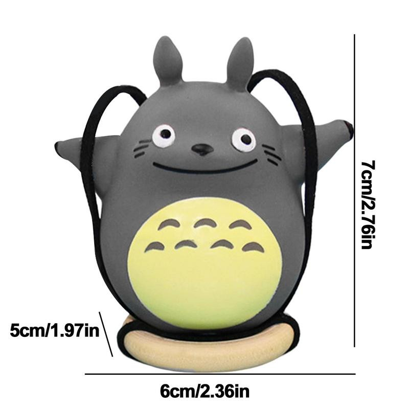 Autó Anime Kawaii Totoro medál autó Ghibli lengő dísz Auto visszapillantó tükör Kawai függő figura dekorációs kiegészítő