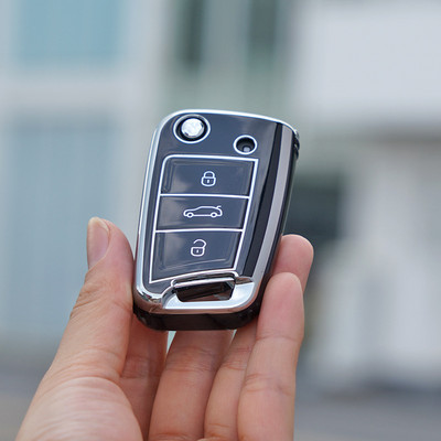 Carcasa TPU pentru chei pentru VW Volkswagen Golf 7 MK7 Tiguan MK2 pentru Seat Ateca Leon FR 2 Ibiza Skoda Octavia fără cheie