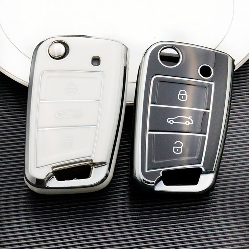 Badu.bg TPU Car Flip Key Case Cover Shell за VW Volkswagen Golf 7 MK7 ...