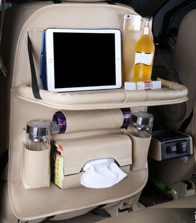 Automobilio odinio laikymo krepšio dėžė Galinės sėdynės krepšio organizatorius galinės sėdynės laikiklio kišenės Sulankstomas stalas gėrimų maistui puodelių padėklų laikiklis Stovas Rašomasis stalas