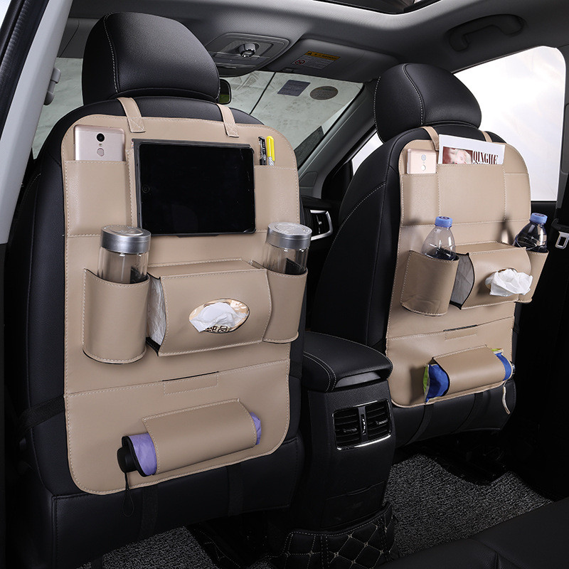 Automobilio odinio laikymo krepšio dėžė Galinės sėdynės krepšio organizatorius galinės sėdynės laikiklio kišenės Sulankstomas stalas gėrimų maistui puodelių padėklų laikiklis Stovas Rašomasis stalas