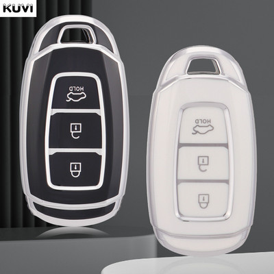 Madingas TPU automobilio raktų dėklas, pilnas dangtelis, skirtas Hyundai Santa I30 IX35 Encino Kona Solaris Azera Grandeur Elantra Accent Fe