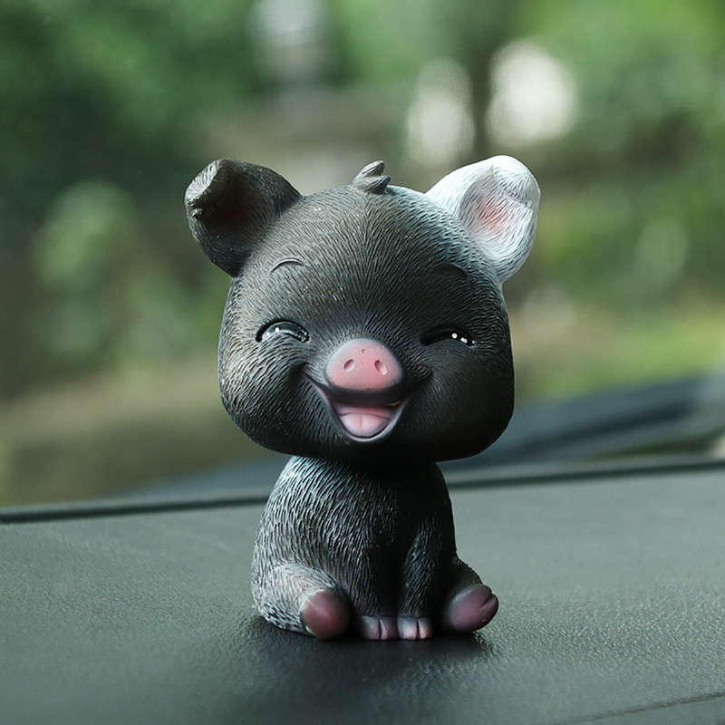 Aranyos remegőfejű malacbaba autódíszek Autóbelső Műszerfal Játékok Otthoni dekoráció Bobblehead malacfigurák gyerekeknek ajándék kiegészítők