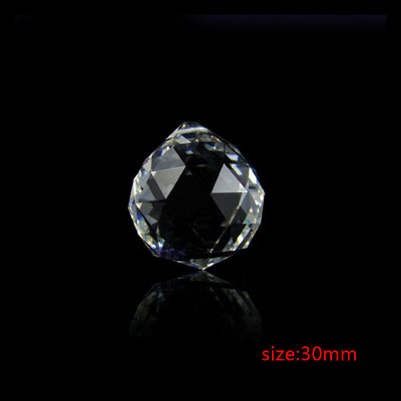 30 mm-es átlátszó kristálylámpa gömbprizma Feng Shui szivárványos napfogó otthoni esküvői dekoráció medál Bling autókiegészítők belső alkatrészek
