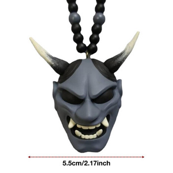 Κράνος Samurai Kabuto Hannya Mask Γιαπωνέζικο Oni Car Rear View Charm Διακοσμητικό αυτοκινήτου Κρεμαστό Αξεσουάρ αυτοκινήτου