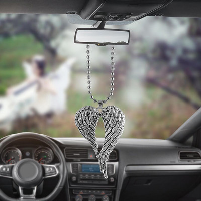 Pandantiv masina Aripa de inger Oglinda retrovizoare Decorat Agatat Farmecul Ornamente interior masina piese auto Cadouri de vacanta