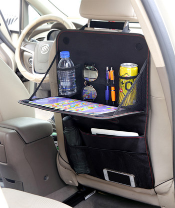 Чанта за съхранение на облегалката на столчето за кола Чанта-органайзер за кола Сгъваема табла за маса за хранене Пътна чанта за съхранение Аксесоари за интериора на колата