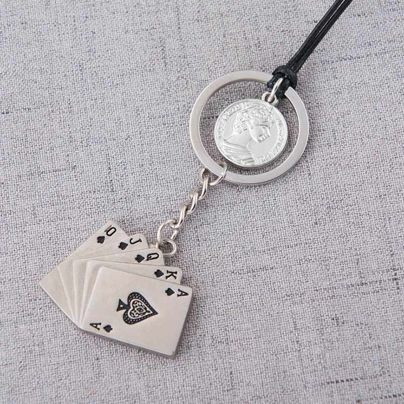 BROSHOO Automobilinis pakabukas Kazino pokerio stiliaus automobilio vidaus apdaila galinio vaizdo veidrodėlio pakabukas madingi metaliniai automobilio pakabinimo priedai