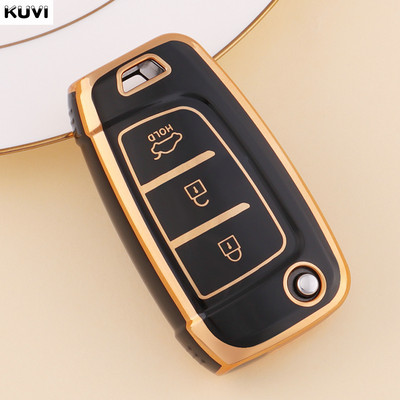 TPU automobilio sulankstomo rakto dėklo dangtelio dangtelio maišelio apvalkalo apsauga, skirta Hyundai Tucson Kona Azera Solaris 2 Elantra i30 i35 i40 priedams