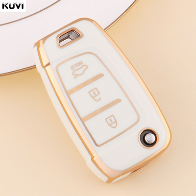 TPU automobilio sulankstomo rakto dėklo dangtelio dangtelio maišelio apvalkalo apsauga, skirta Hyundai Tucson Kona Azera Solaris 2 Elantra i30 i35 i40 priedams