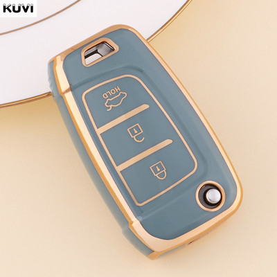 TPU automobilio sulankstomo rakto dėklo dangtelio dangtelio maišelio apvalkalo apsauga, skirta Hyundai Tucson Kona Azera Solaris 2 Elantra i30 i35 i40 priedams