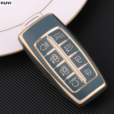 Naujas mados TPU automobilio raktų dėklo dangtelio dangtelio dėklas, skirtas Hyundai Genesis GV70 GV80 GV90 2020 2021 2022 raktų pakabuko priedams