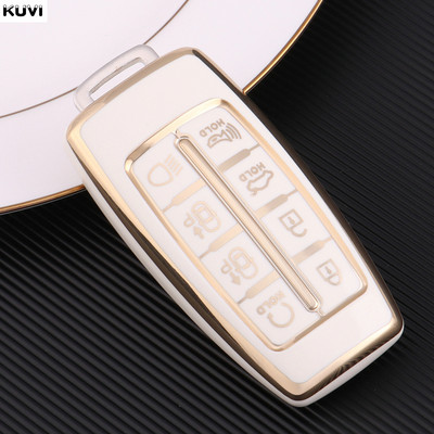 Naujas mados TPU automobilio raktų dėklo dangtelio dangtelio dėklas, skirtas Hyundai Genesis GV70 GV80 GV90 2020 2021 2022 raktų pakabuko priedams