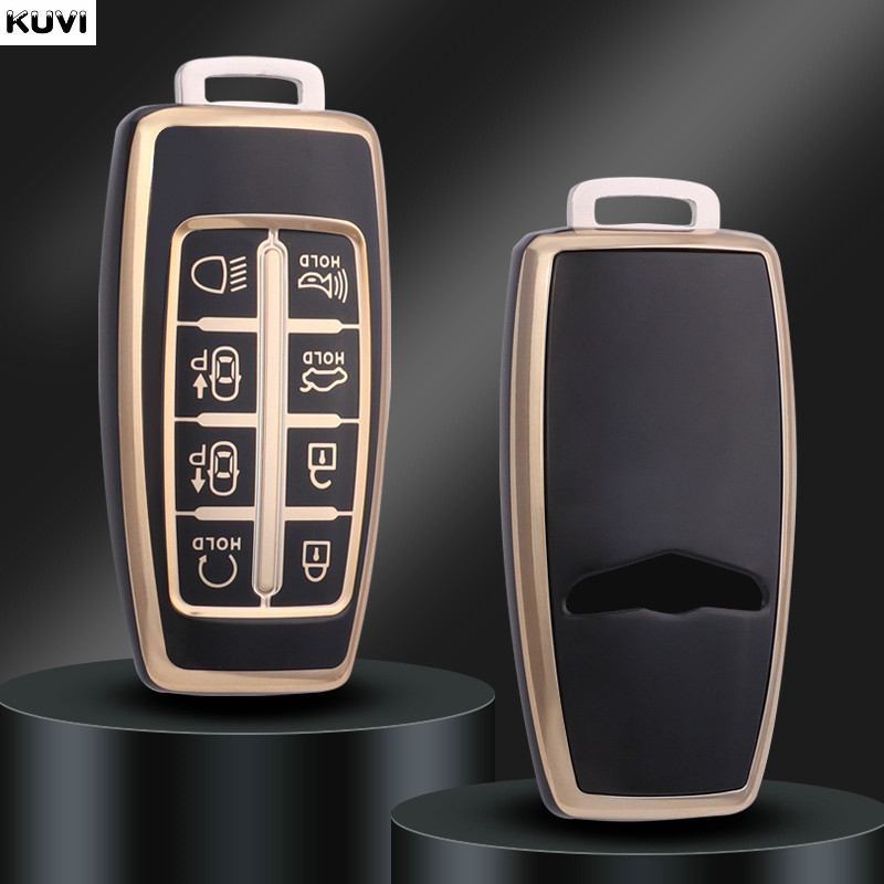 Naujas mados TPU automobilio raktų dėklo dangtelio dangtelio dėklas, skirtas Hyundai Genesis GV70 GV80 GV90 2020 2021 2022 raktų pakabuko priedams