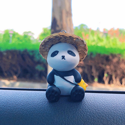 Aranyos Anime Panda autó belső dekoráció autós műszerfal visszapillantó tükör dekoráció dísz medál autótartozékokhoz Belső