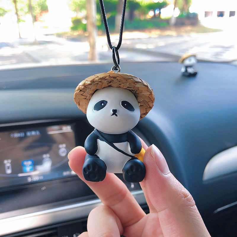 Aranyos Anime Panda autó belső dekoráció autós műszerfal visszapillantó tükör dekoráció dísz medál autótartozékokhoz Belső