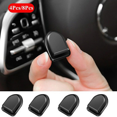 Autós horogszervező tárhely USB-kábelhez Fejhallgató-kulcstároló Öntapadó fali kampós akasztó automatikus rögzítőkapocs